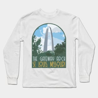 Gateway Arch Decal Long Sleeve T-Shirt